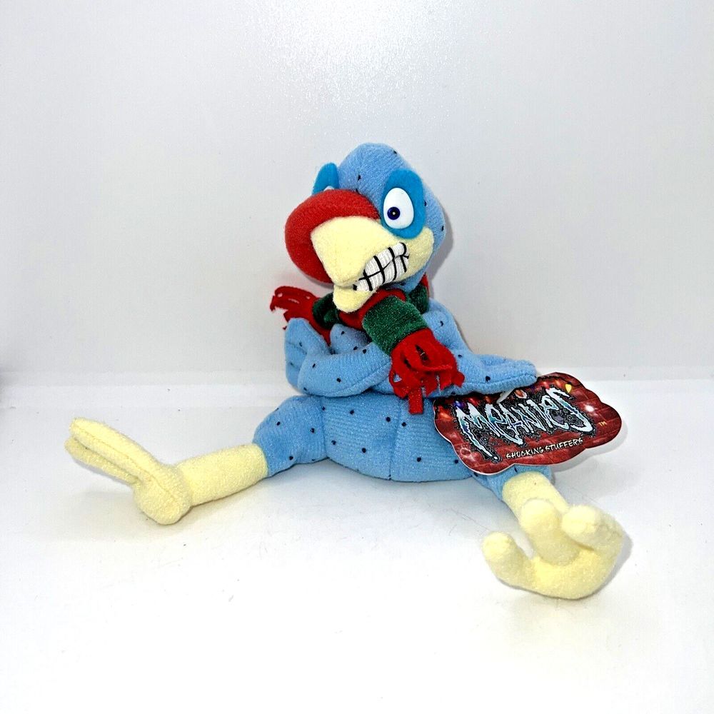 1998 Vintage New Meanies Shocking Stuffer Cold Turkey Beanie Plush With Tags Toy